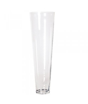 Vase en verre conique H 70 cm