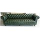 canape chesterfield 4 places cuir vert