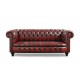 CANAPE CHESTERFIELD 3 PLACES ASSISE CAPITONNEE CUIR