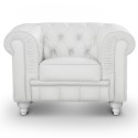 Fauteuil Chesterfield Blanc