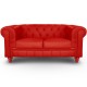 Canapé 2 places Chesterfield Rouge