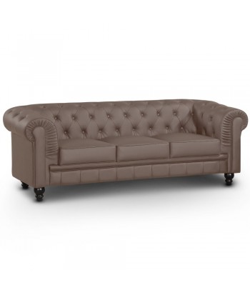 Canapé 3 places Chesterfield Taupe