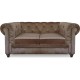 Canapé 2 places Chesterfield Velours Taupe