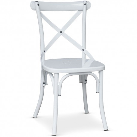 Chaise en métal Blanc