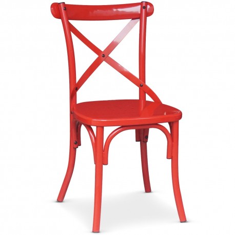Chaise en métal Rouge
