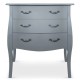 Commode 3 tiroirs Gris Chic