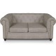 Canapé 2 places Chesterfield effet Lin