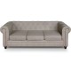 Canape 3 places Chesterfield effet Lin