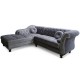 Canapé d'angle Chesterfield Velours