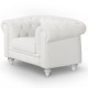 Fauteuil Chesterfield Blanc