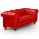 Canapé 2 places Chesterfield Rouge
