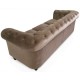 Canape 3 places Chesterfield Velours Taupe