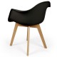 Lot de 4 chaises scandinaves design Prado Noir