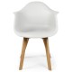 Lot de 4 chaises scandinaves design Prado Blanc