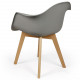 Lot de 4 chaises scandinaves design Prado Gris